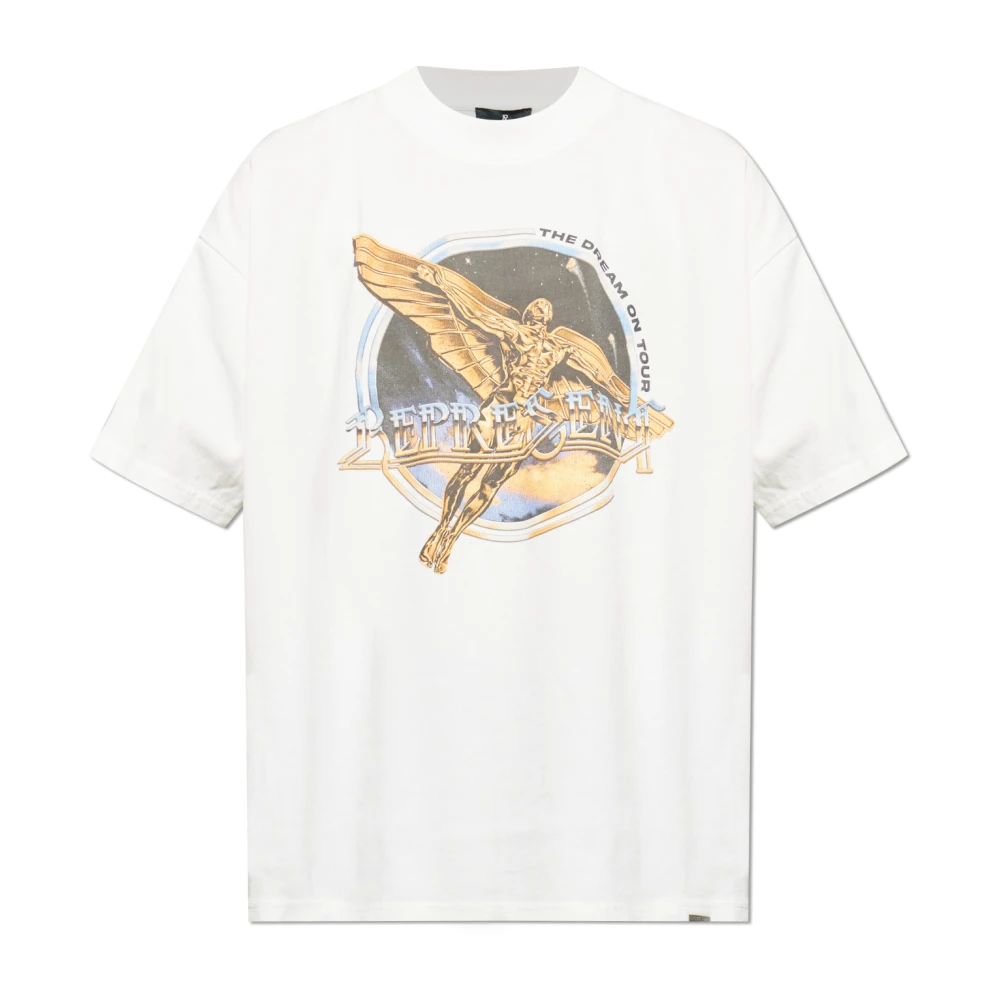 Represent Men's White T-Shirts, Xl, T-Shirt With Print