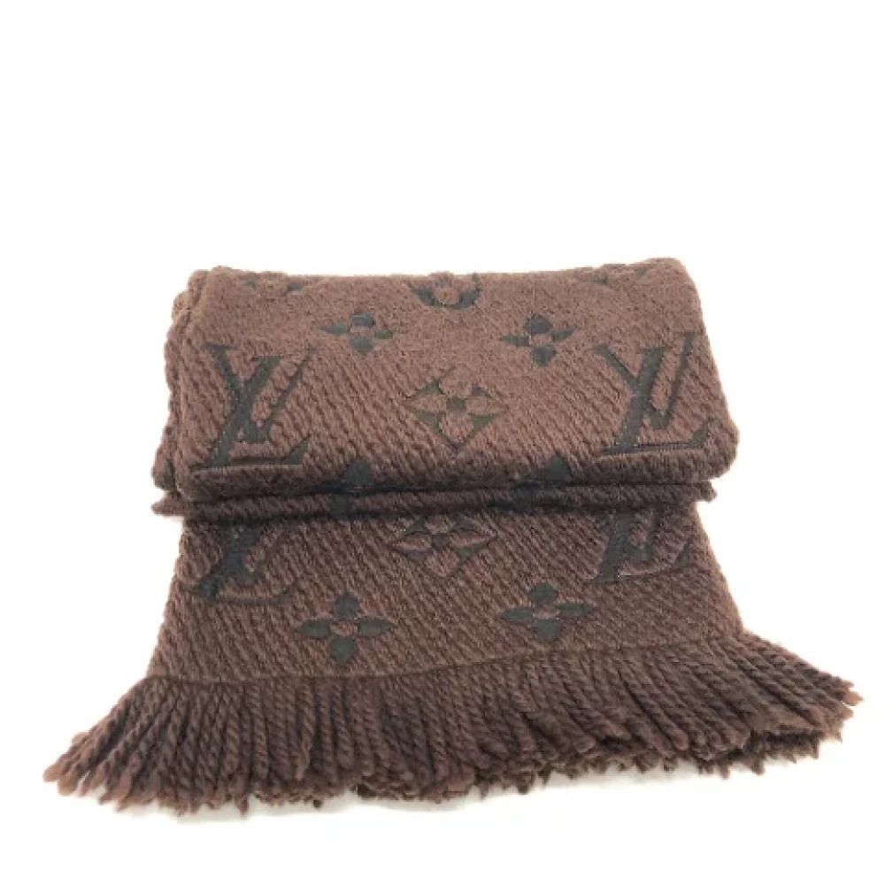 Louis Vuitton Vintage Pre-owned Wool scarves Brown Dames