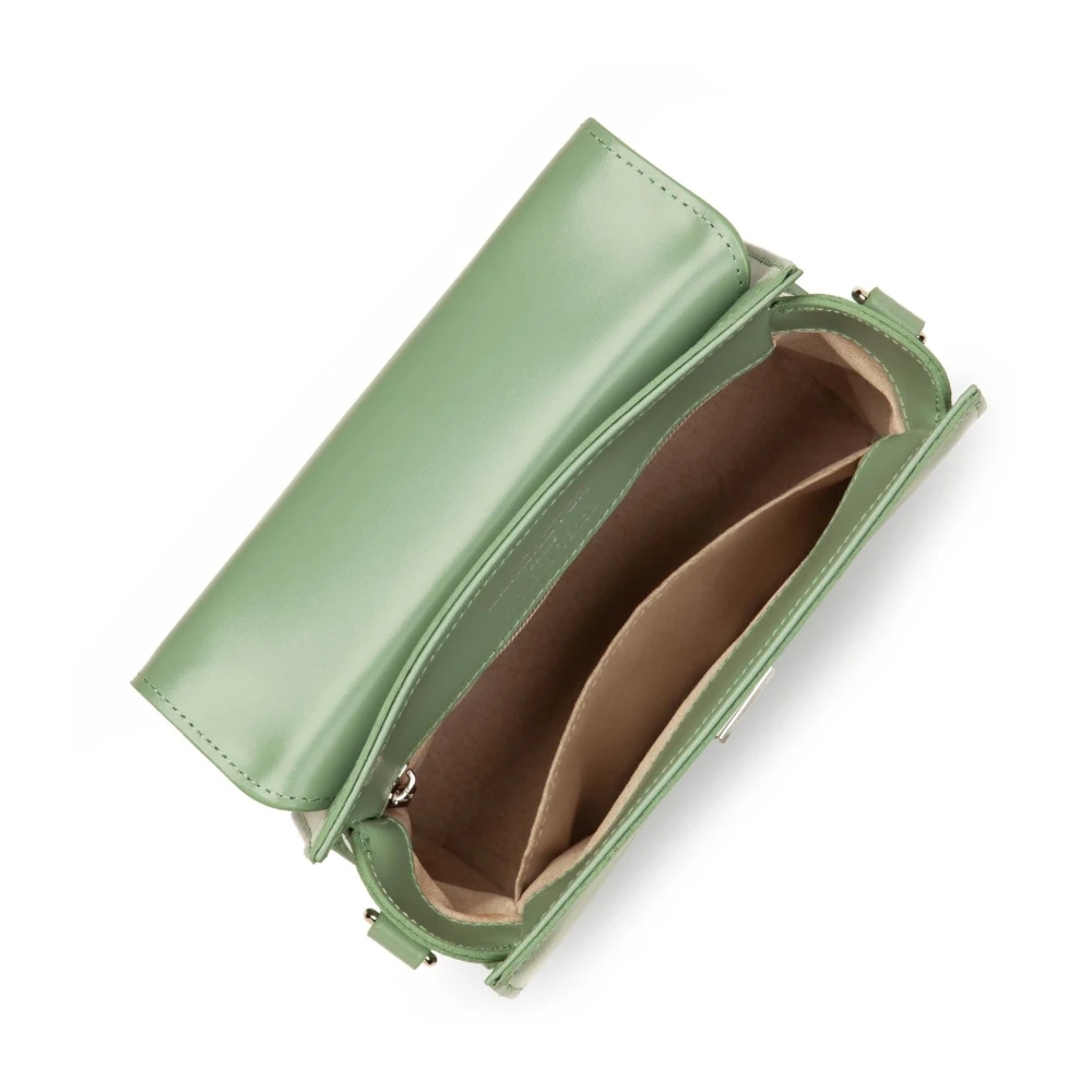 Lancaster Elegante Flap Handtas met Metalen Sluiting Green Dames