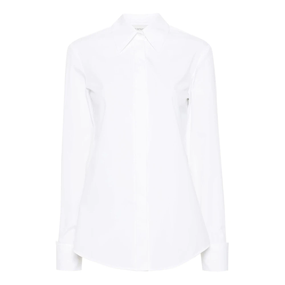 SPORTMAX Witte Jassen met Puntkraag White Dames