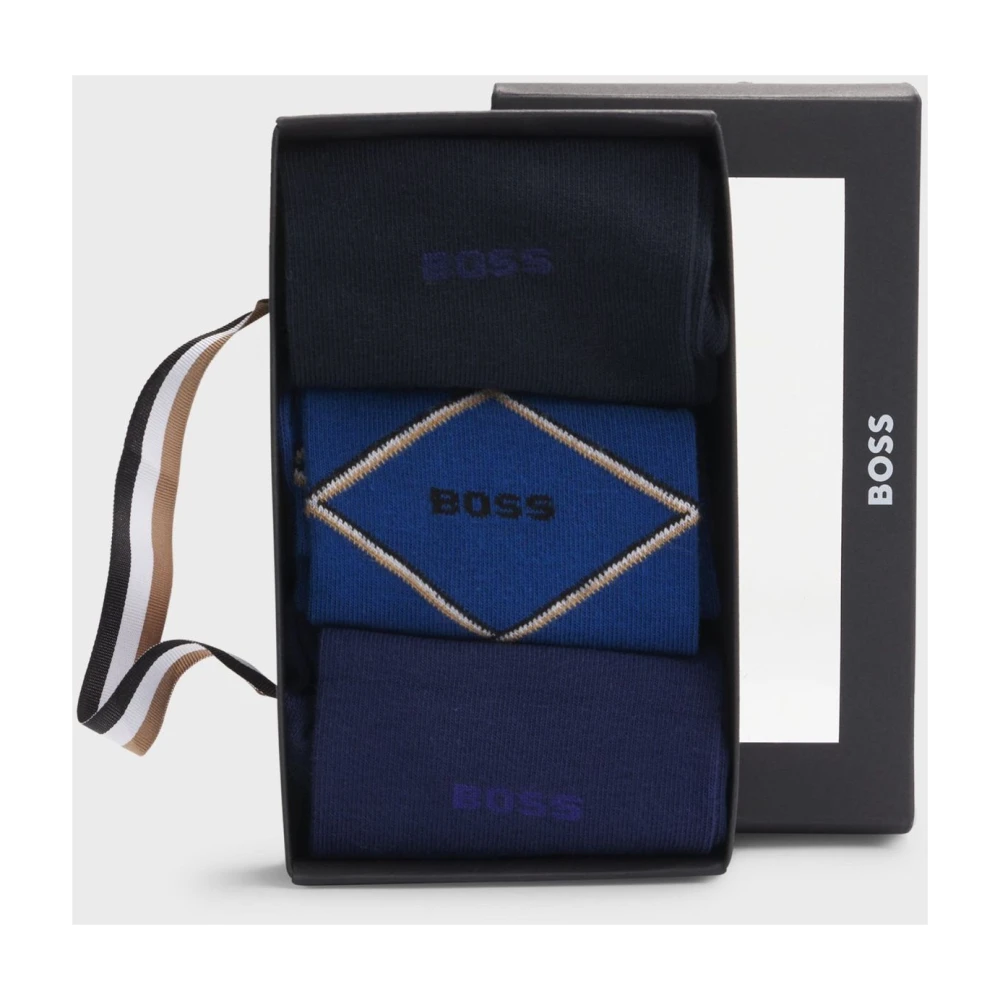 Hugo Boss Heren Sokken 3-Pack Cadeauset Blue Heren