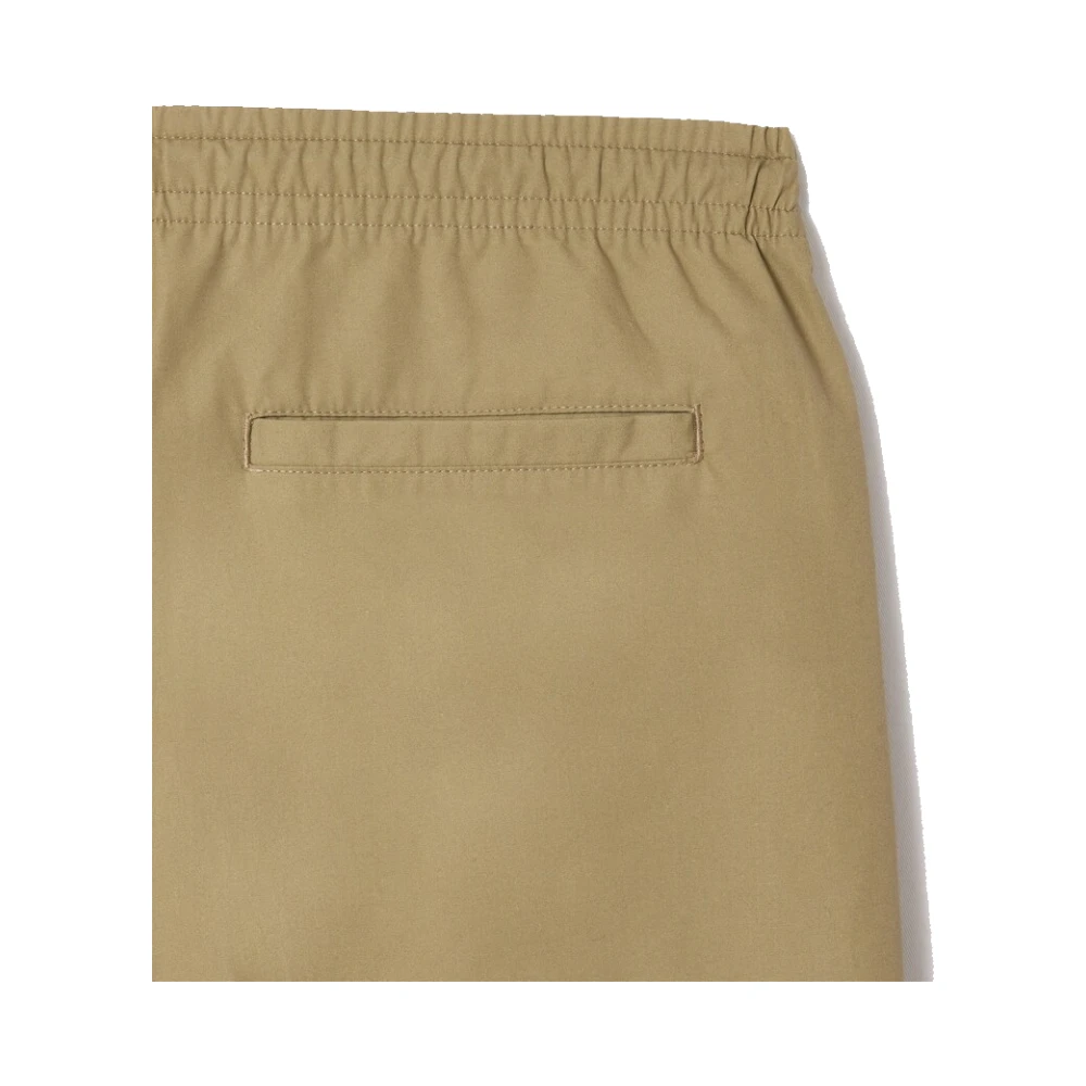 Lacoste Relaxed Fit Katoenen Poplin Shorts Brown Heren