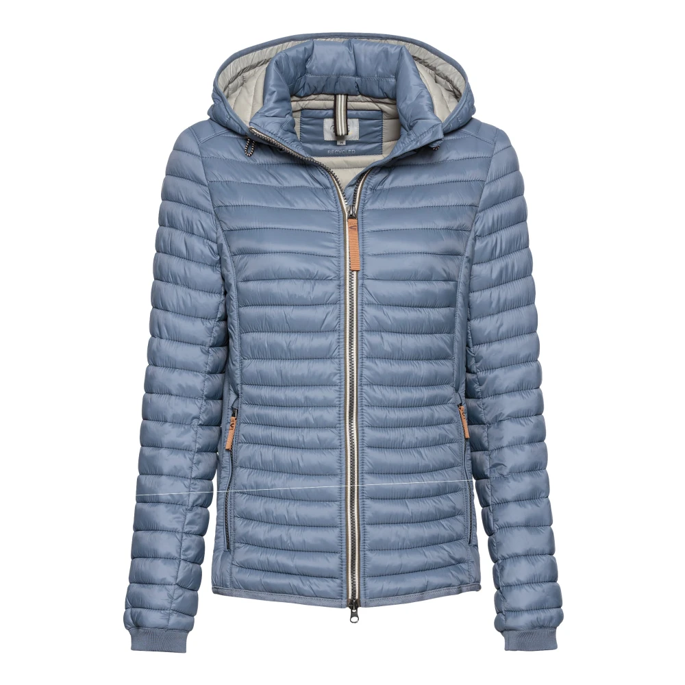 Camel active Lichte gerecyclede polyamide gewatteerde jas Blue Dames