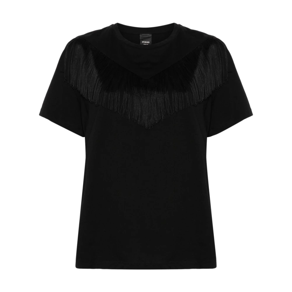 Pinko Katoenen T-shirt Black Dames