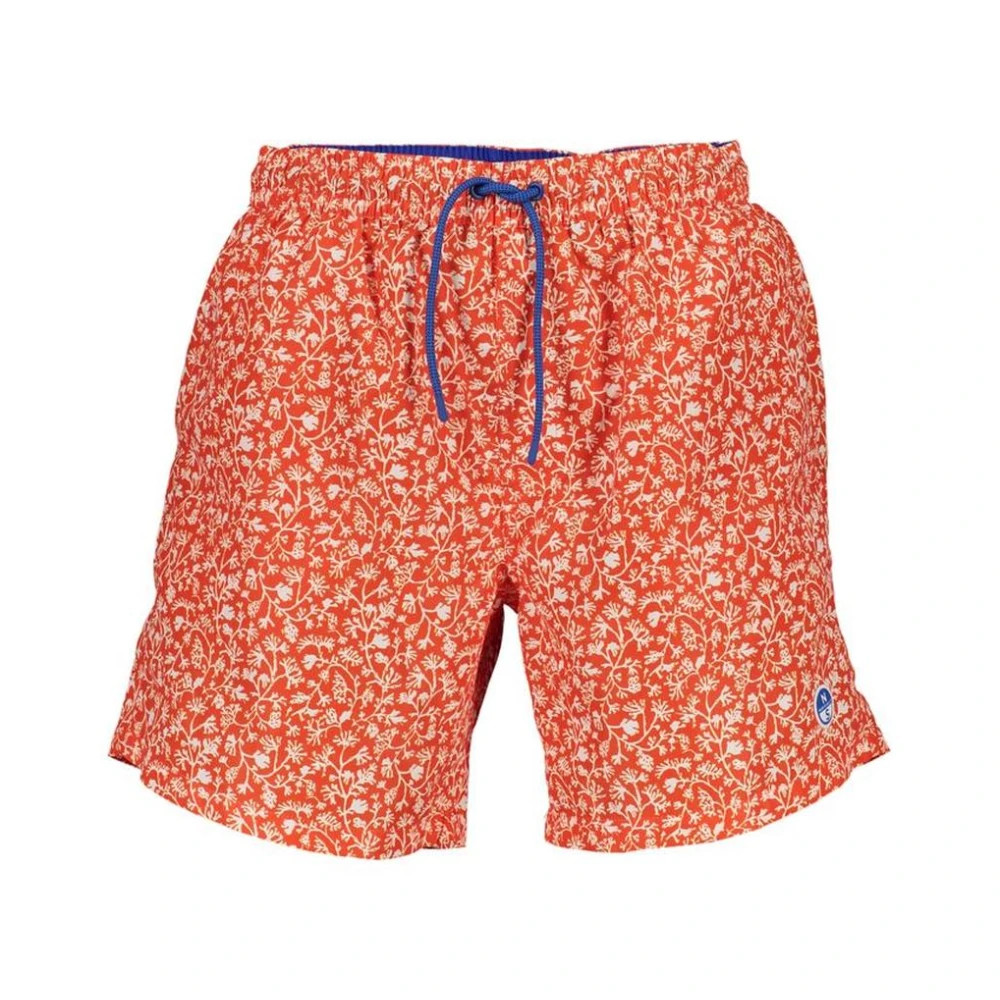 North Sails , Beachwear, Male, Red, 2XL, Polyester Swimwear With Adjustable Straps