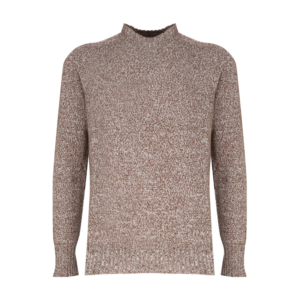 Malo Beige Mouliné Cashmere Sweater Beige, Herr