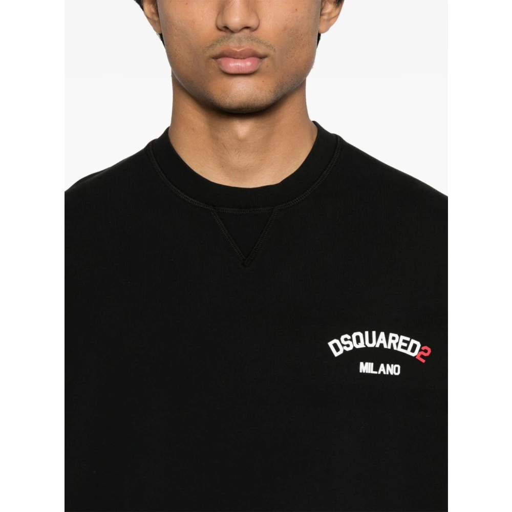 Dsquared2 Stijlvolle Nero Sweatshirt voor Mannen Black Heren