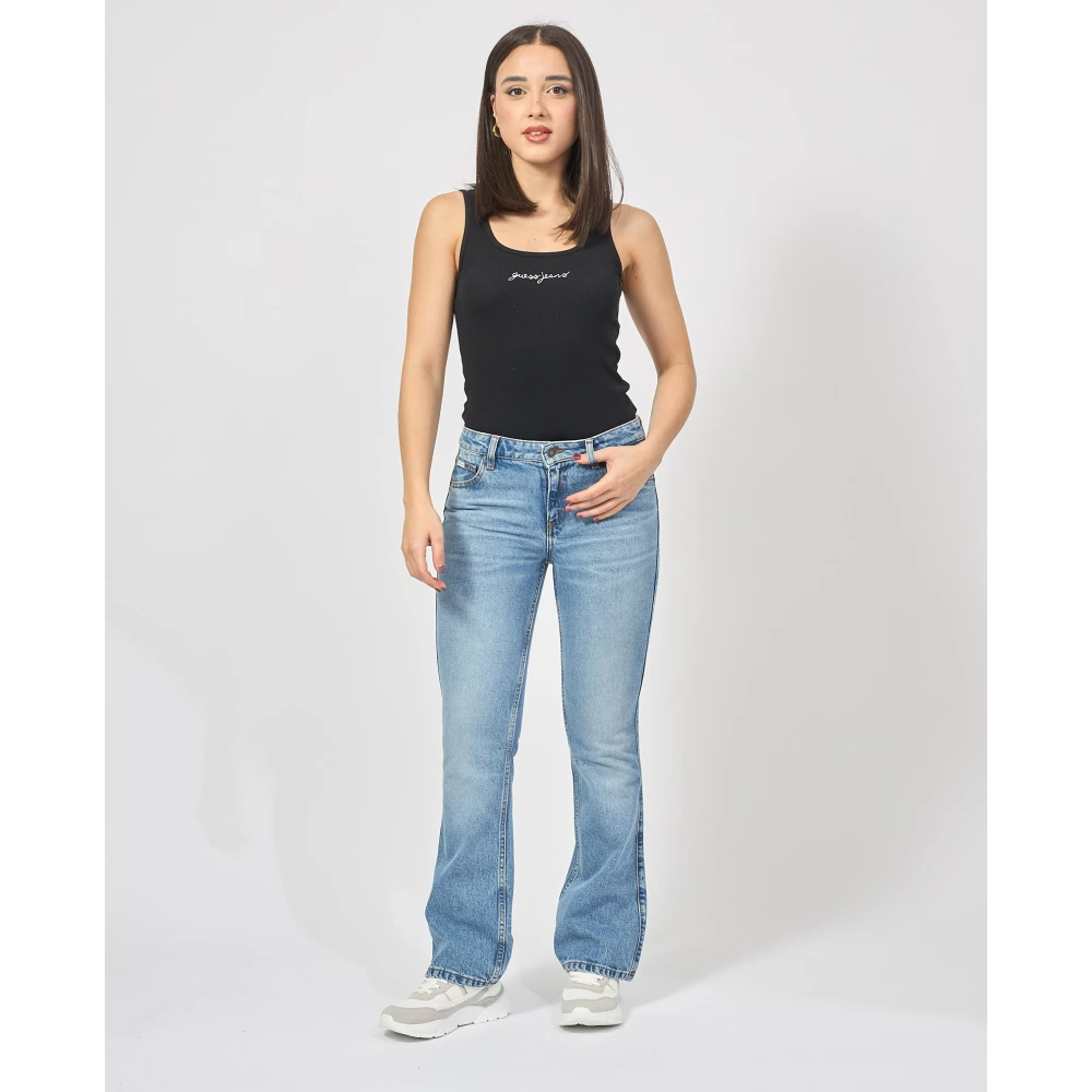 Guess Bootcut Blauwe Denim Jeans Blue Dames