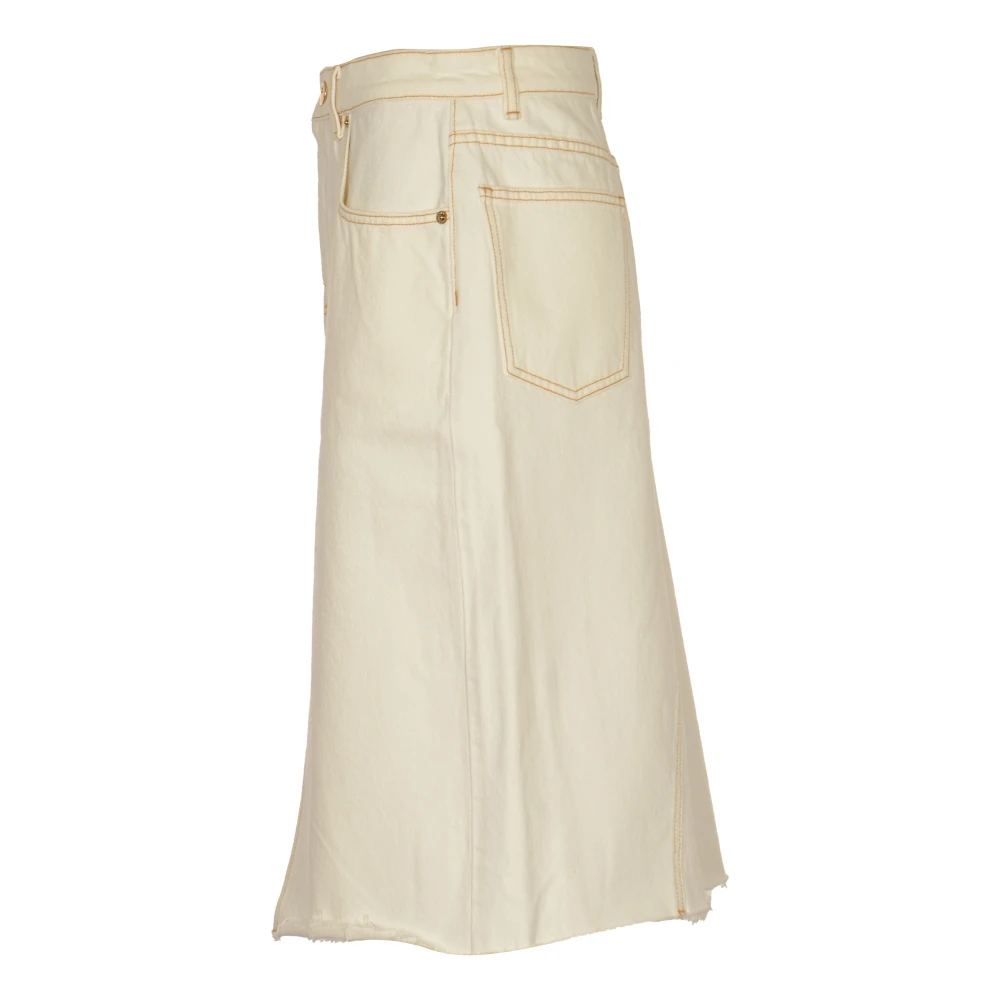TORY BURCH Deconstructed Denim Rok Beige Dames