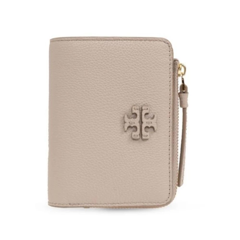 TORY BURCH Bi-Fold Portemonnee in Fris Klei Gray Dames
