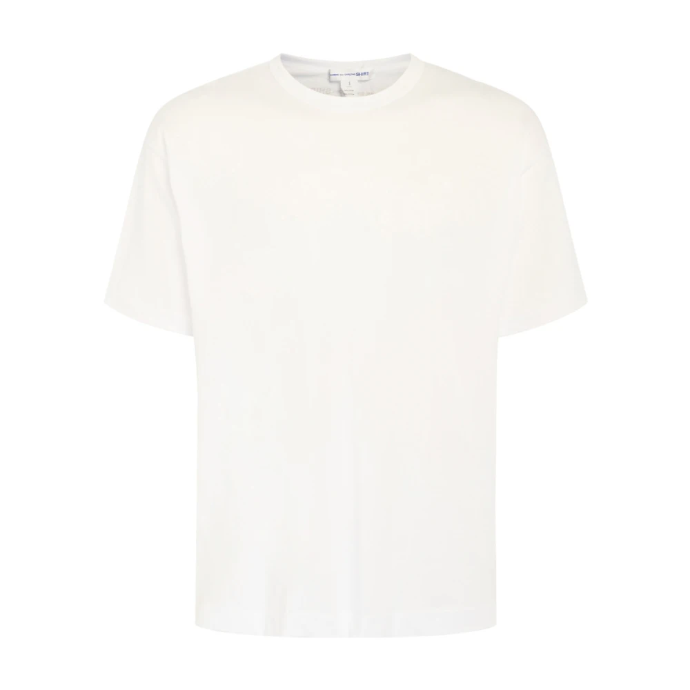 Comme des Garçons Wit Oversized T-Shirt met Logo White Heren