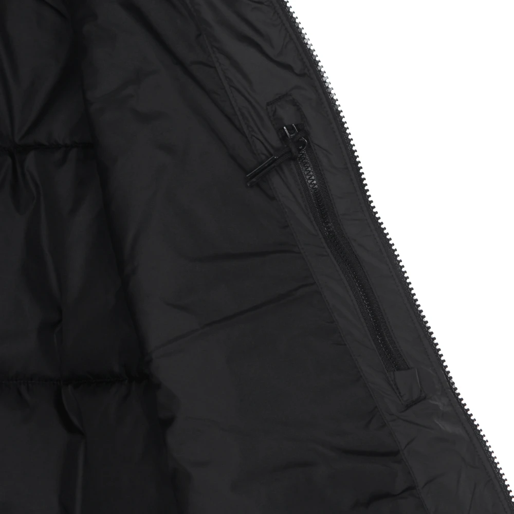 Adidas Zwarte Puff Donsjas met hoge kraag Black Heren