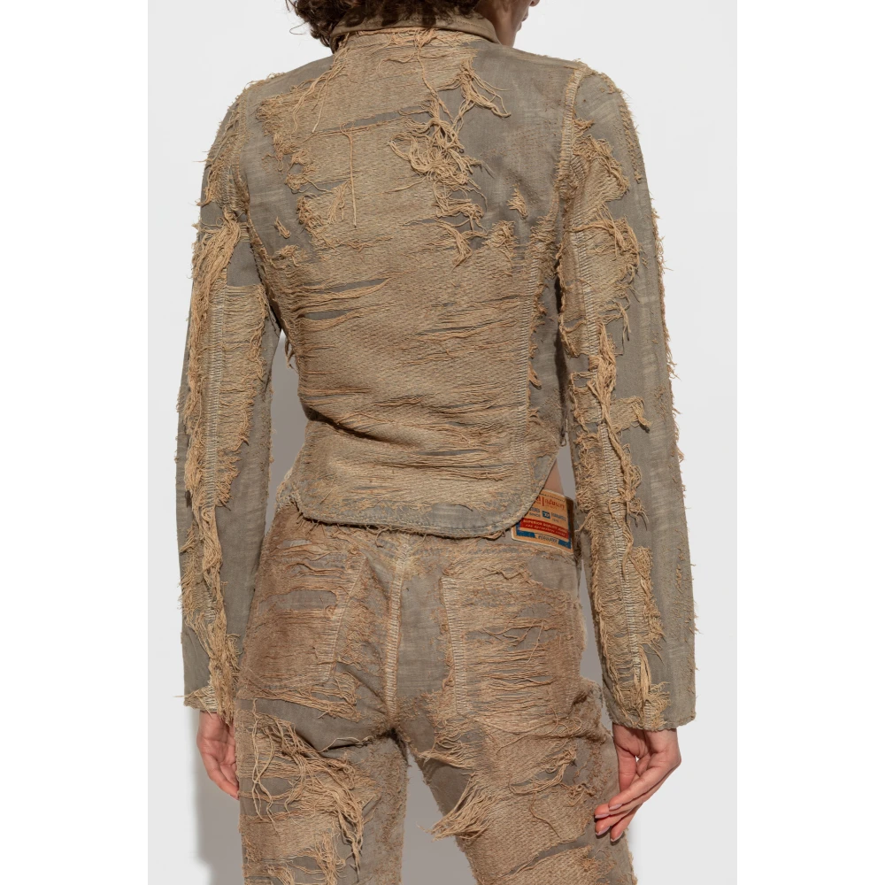 Diesel Jas De-Nea-Fsg Beige Dames