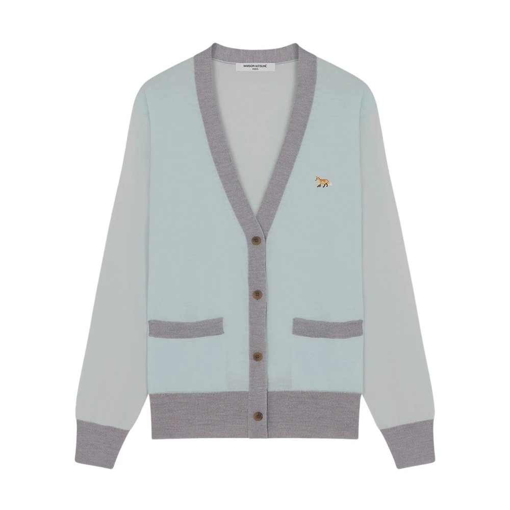 Maison Kitsuné Wol Vos Vest Blue Dames