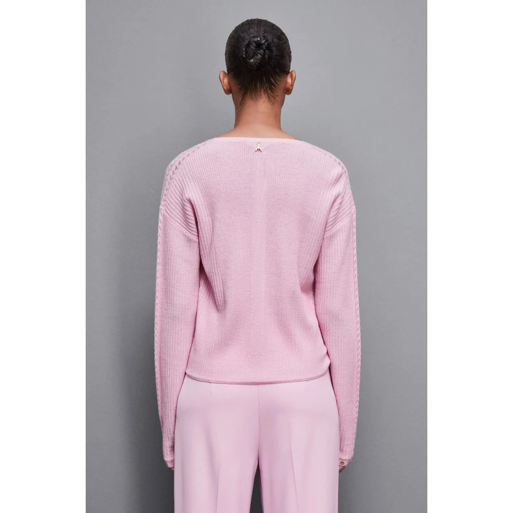 PATRIZIA PEPE Essentiële Ribtrui Pink Dames