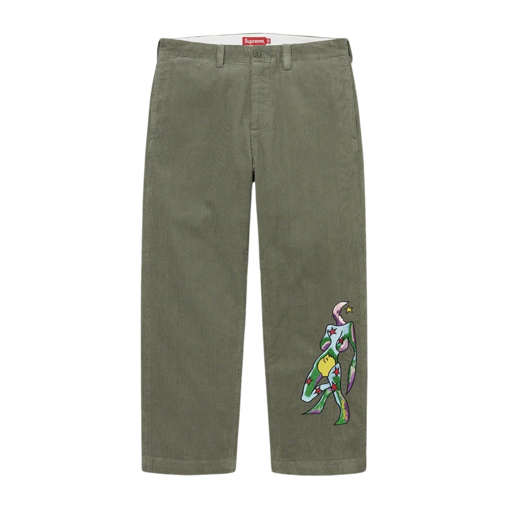 Supreme Beperkte oplage Corduroy Chino Pant Green Heren