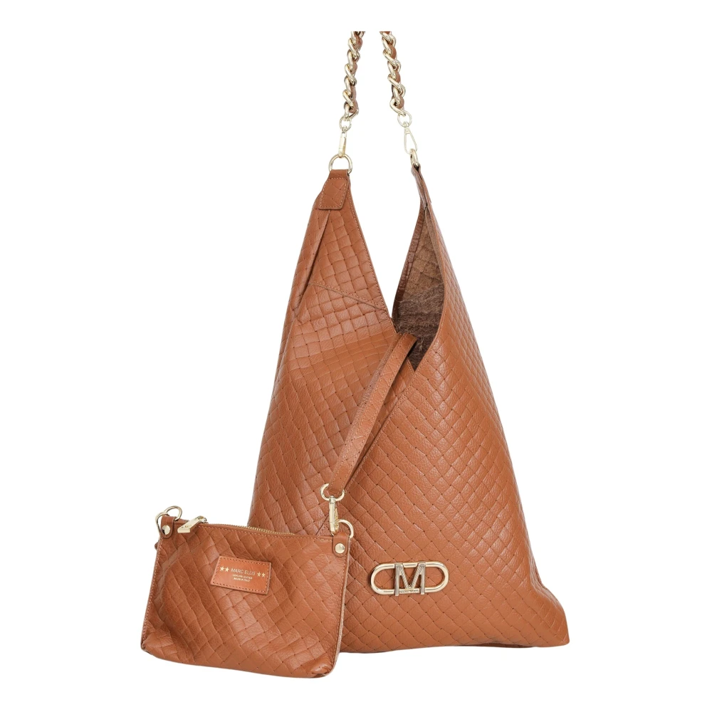 Marc Ellis Bruine leren shopper tas Brown Dames