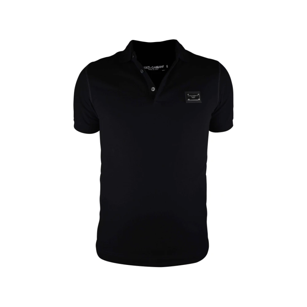 Dolce & Gabbana Mannelijk Zwart Tops Heren, S, Katoen, Cotton