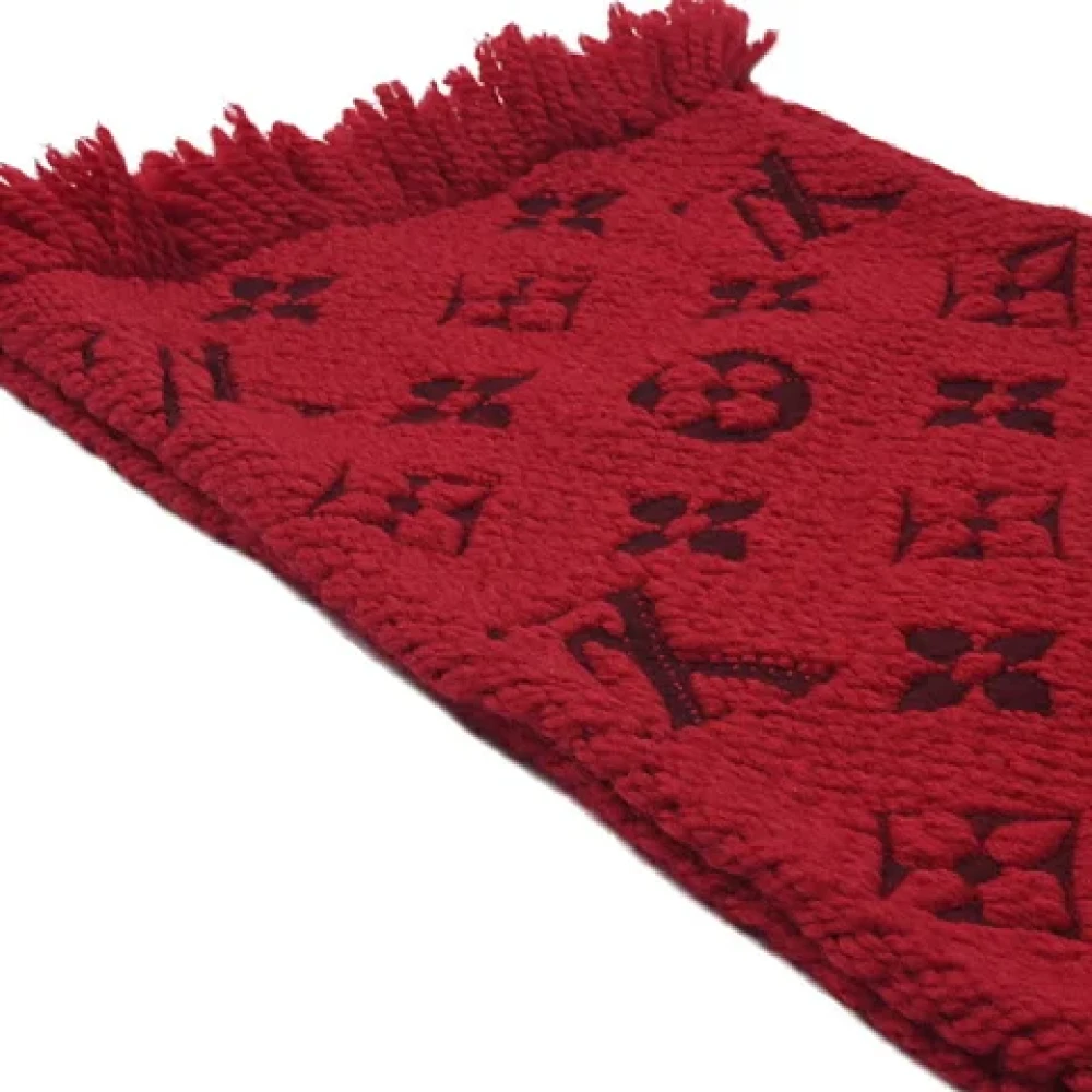 Louis Vuitton Vintage Pre-owned Canvas scarves Red Dames