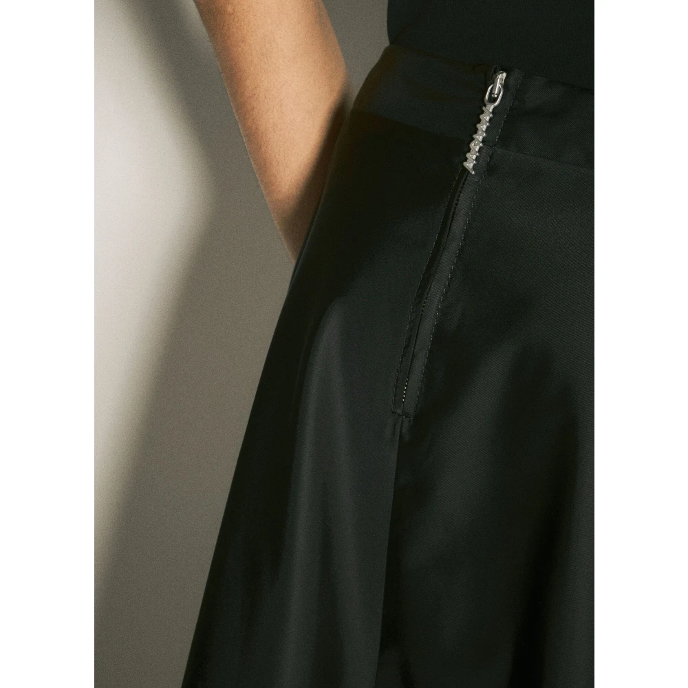 Marni Technische Twill Midi Rok Black Dames