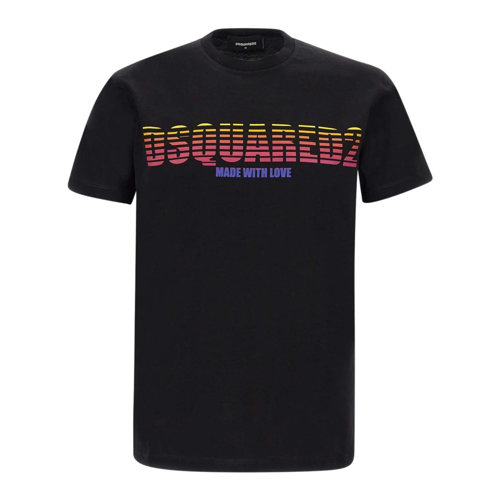 Dsquared2 Zwarte T-shirts en Polos Black Heren