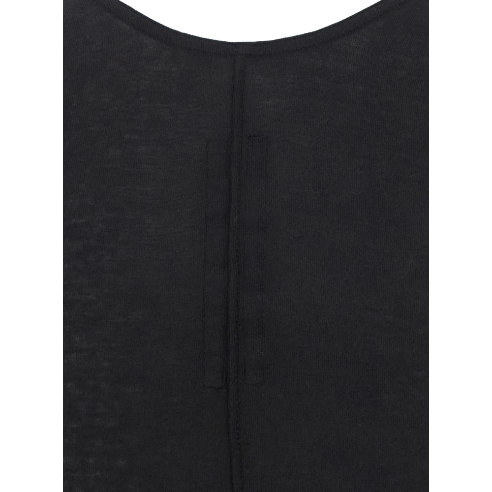Rick Owens Zwarte Racerback Top met Oversized Band Black Heren