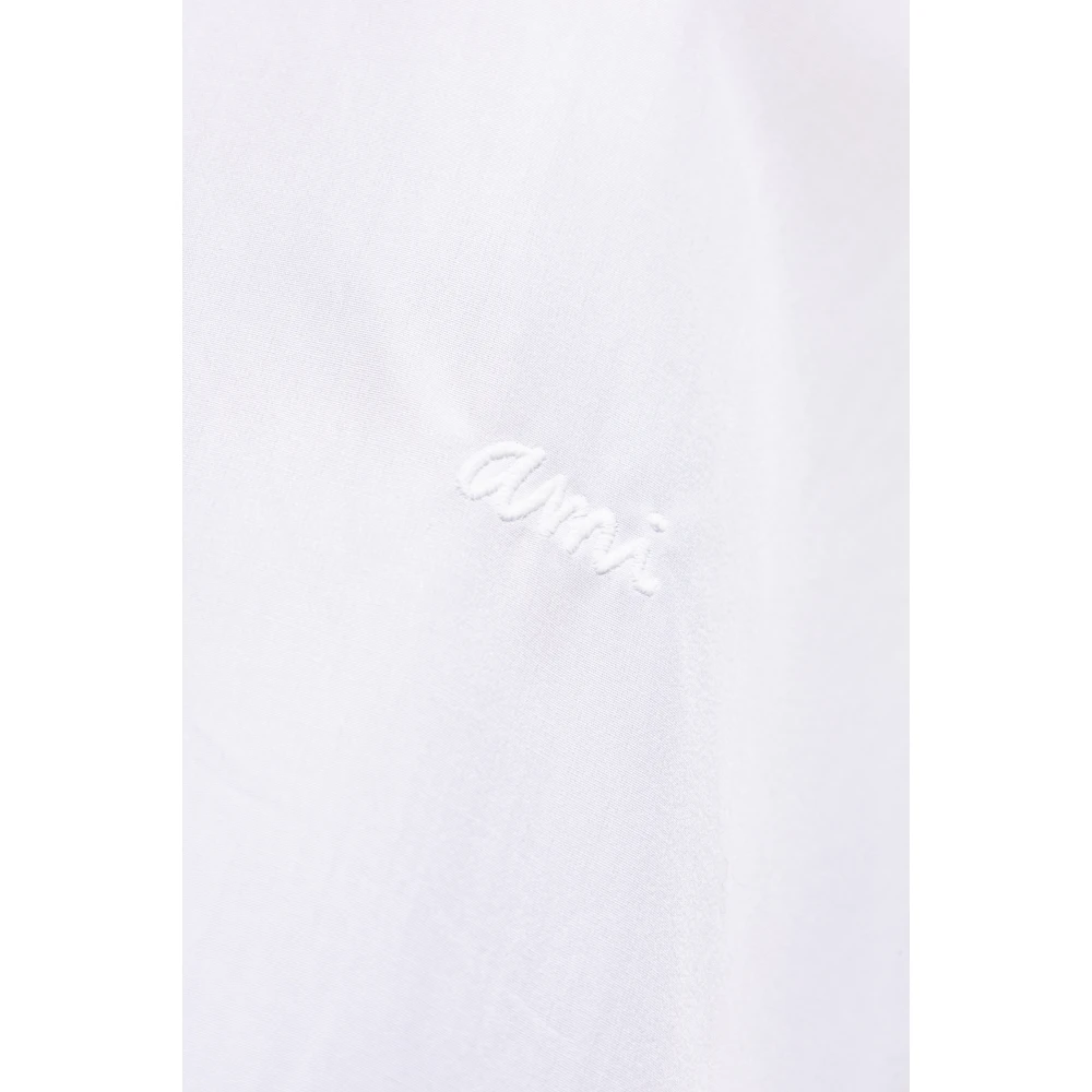 Ami Paris Katoenen Overhemd White Heren