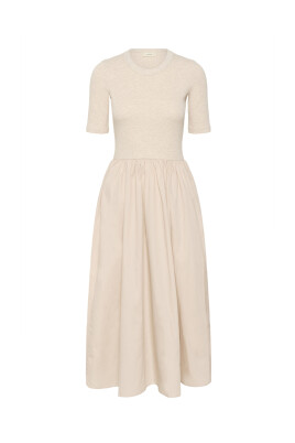 feminine-melange-dress-with-short-sleeves