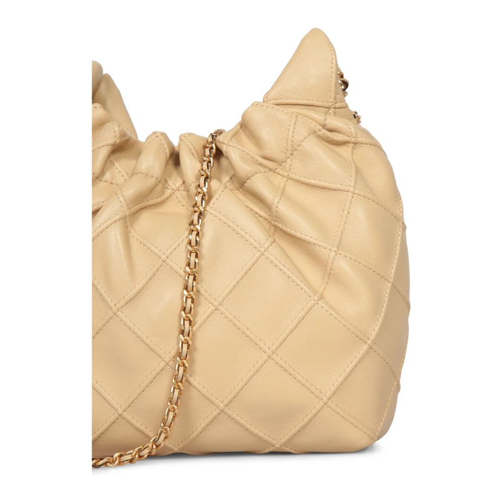 TORY BURCH Stijlvolle Gewatteerde Leren Schoudertas White Dames