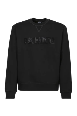 Svart Sweatshirt med Paljettlogo AW24