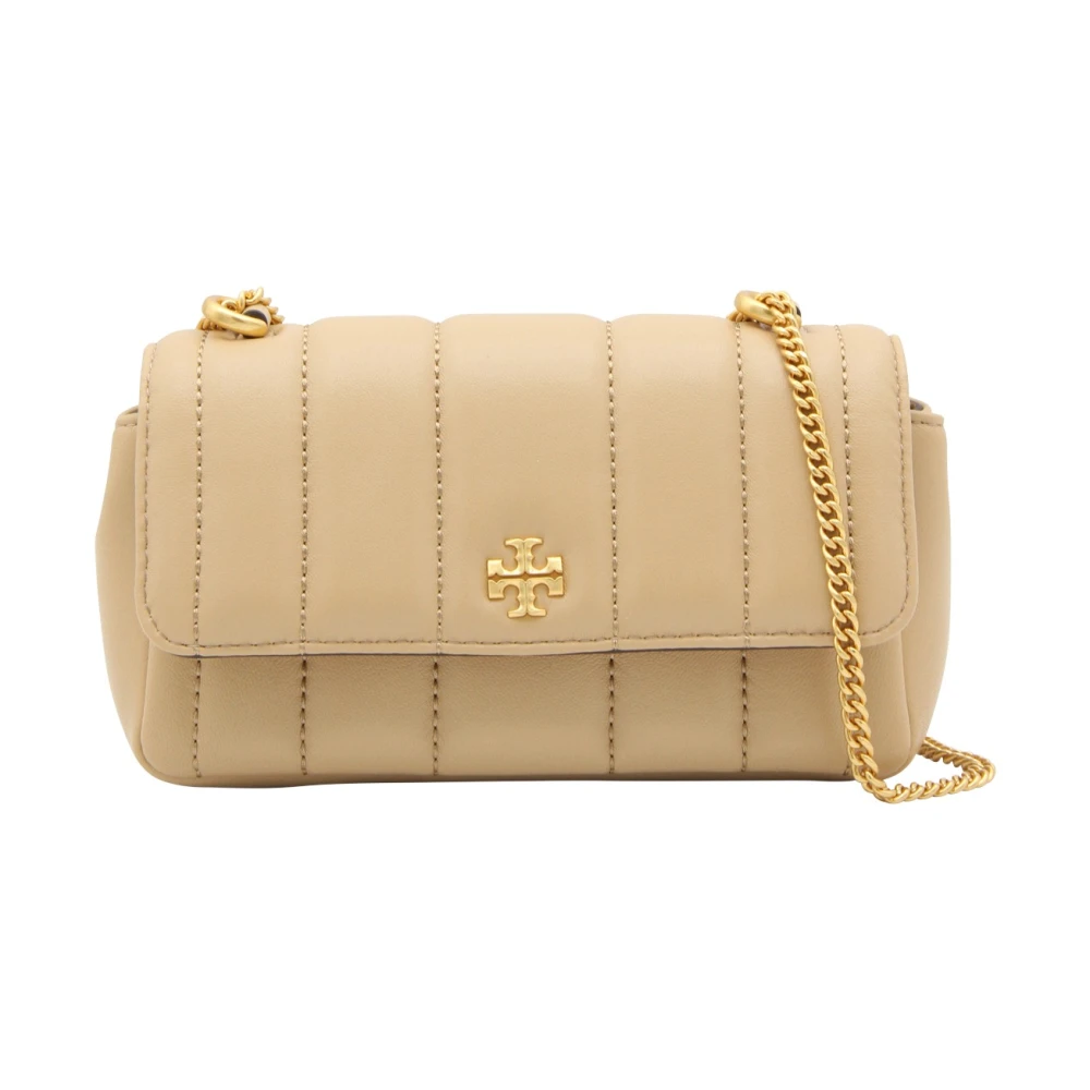 Tory Burch Women's Beige Quilted Mini Kira Shoulder Bag