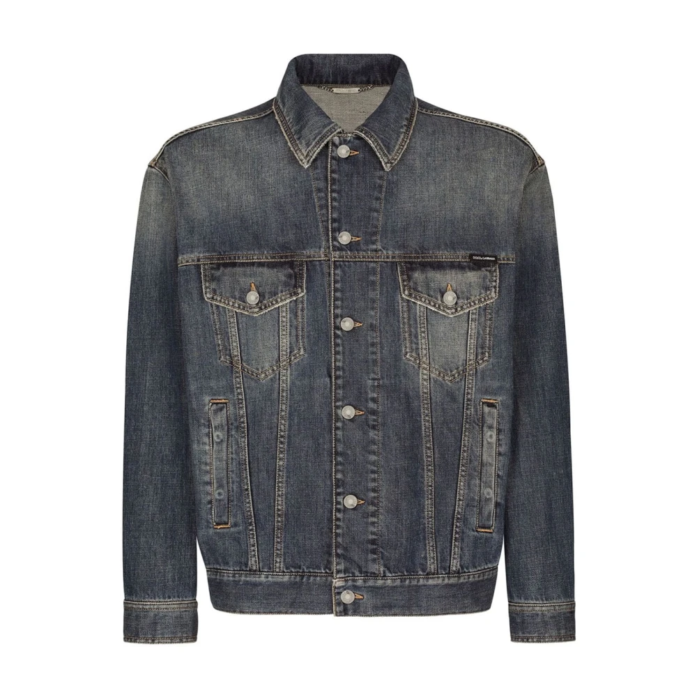 Dolce & Gabbana Men's Blue Stylish Jacket For - Denim Jackets - M - Jackets