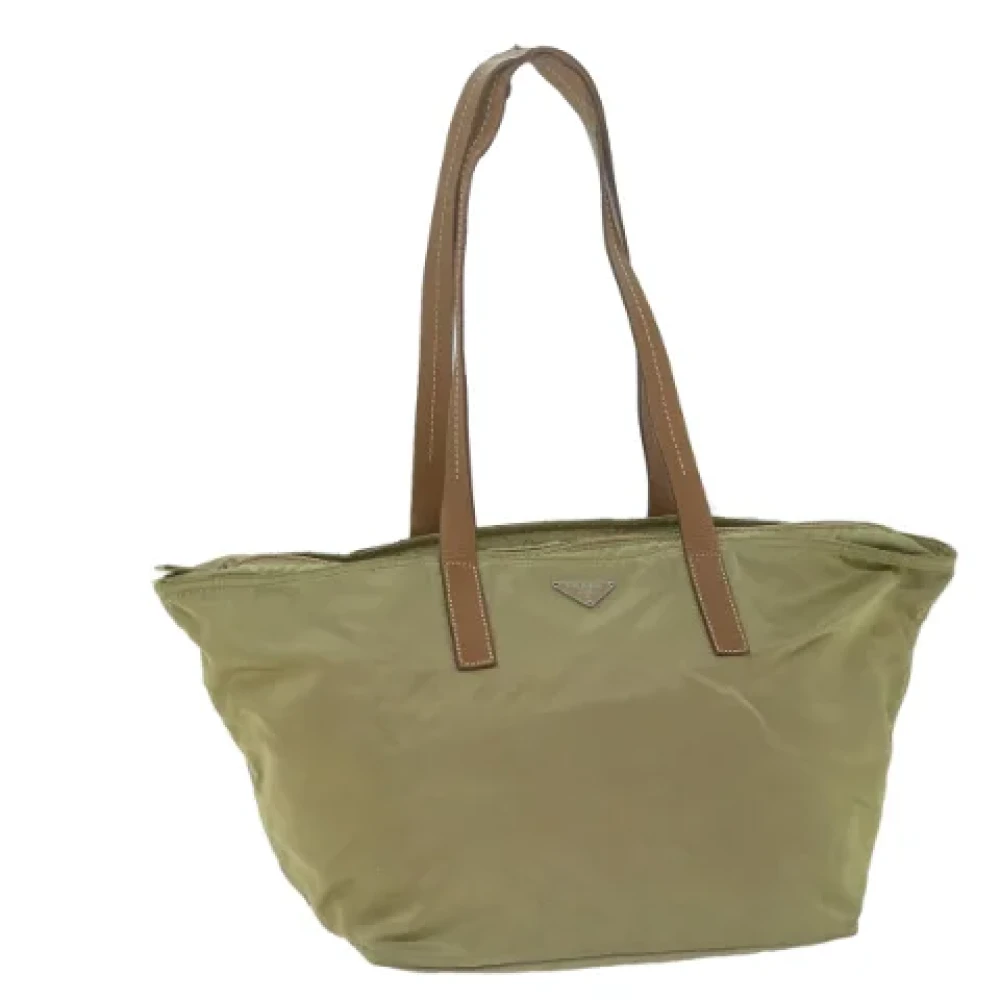 Prada Vintage Pre-owned Nylon totes Beige Dames