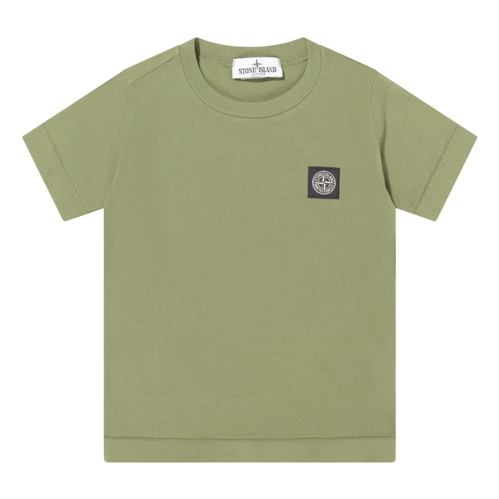 Stone Island Green Compass Logo Patch T-Shirt - Male - Kids Short Sleeve T-Shirts - 3 Y - Kids