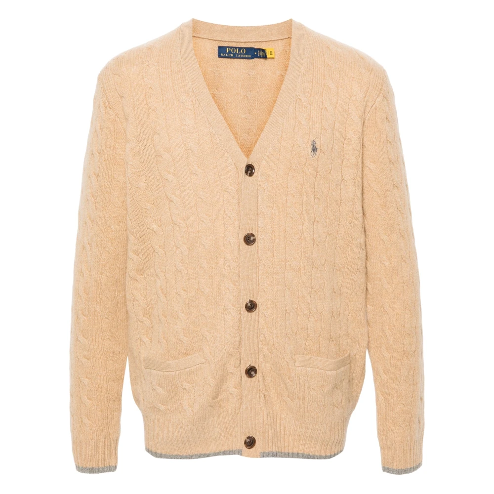 Polo Ralph Lauren Beige V-Neck Sweater met Zakken Beige Heren