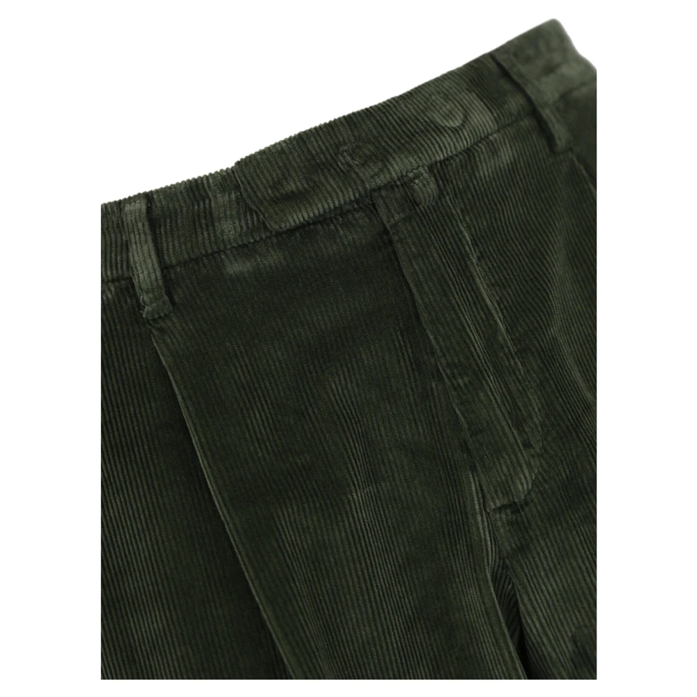 Briglia Groene Fluwelen Slim Fit Broek Green Heren