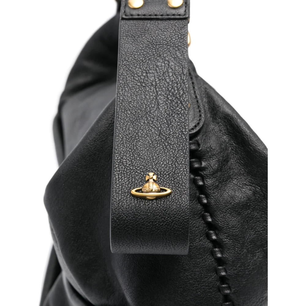Vivienne Westwood Zwarte Schoudertas met Toprits Black Dames