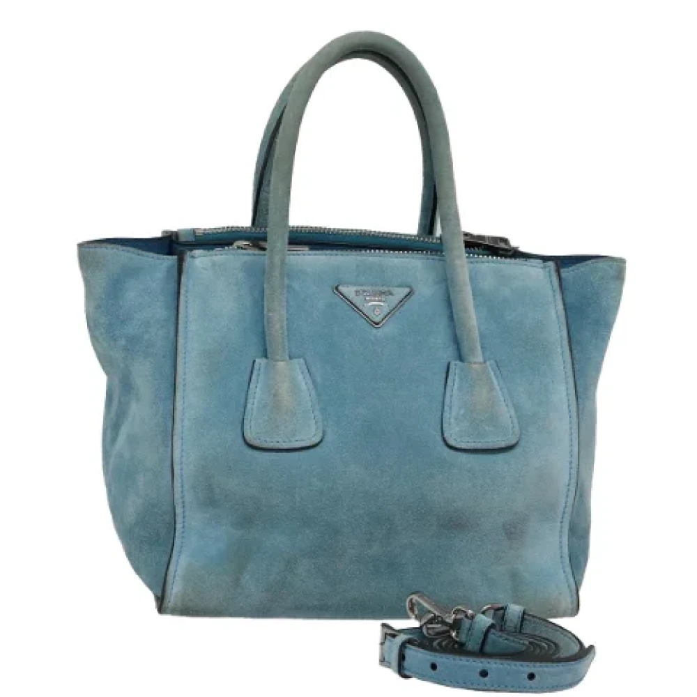 Prada Vintage Pre-owned Suede prada-bags Blue Dames