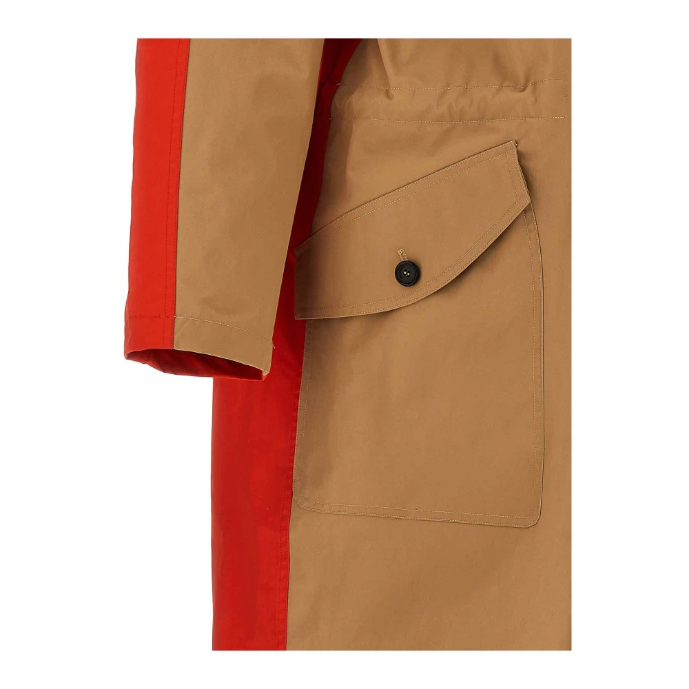 JW Anderson Oversized Parka met capuchon en trekkoord Brown Heren
