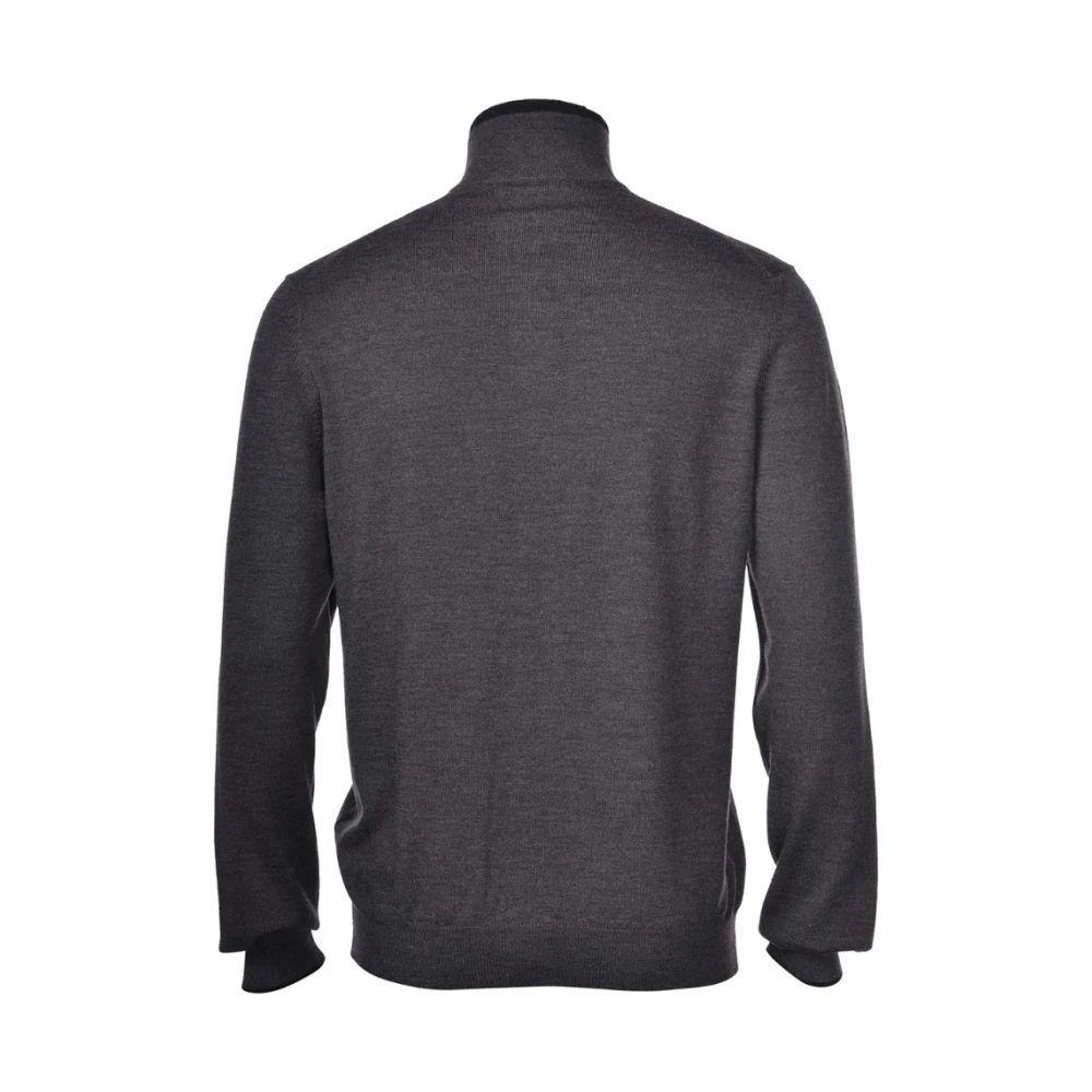 Gran Sasso Ritssluiting Cardigan Trui Grijs Hoge Kraag Gray Heren