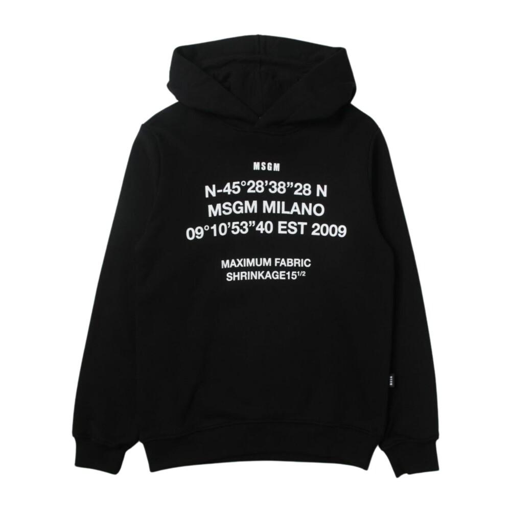 MSGM Kids logo-print hoodie - Grey