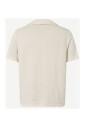 textured-short-sleeved-beige-shirt