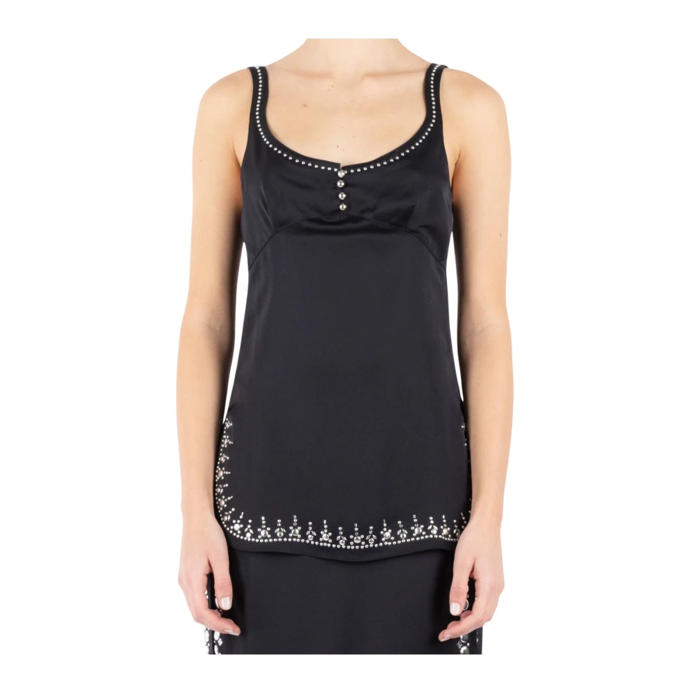 Paco Rabanne Zwarte Polyester Rok 24Hcto005Po0336 Black Dames