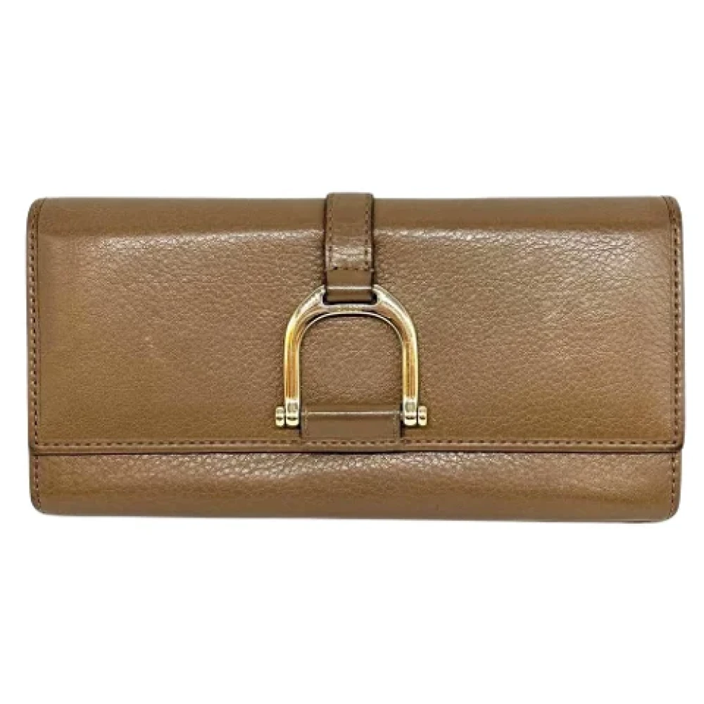 Gucci Vintage Pre-owned Leather wallets Brown Dames