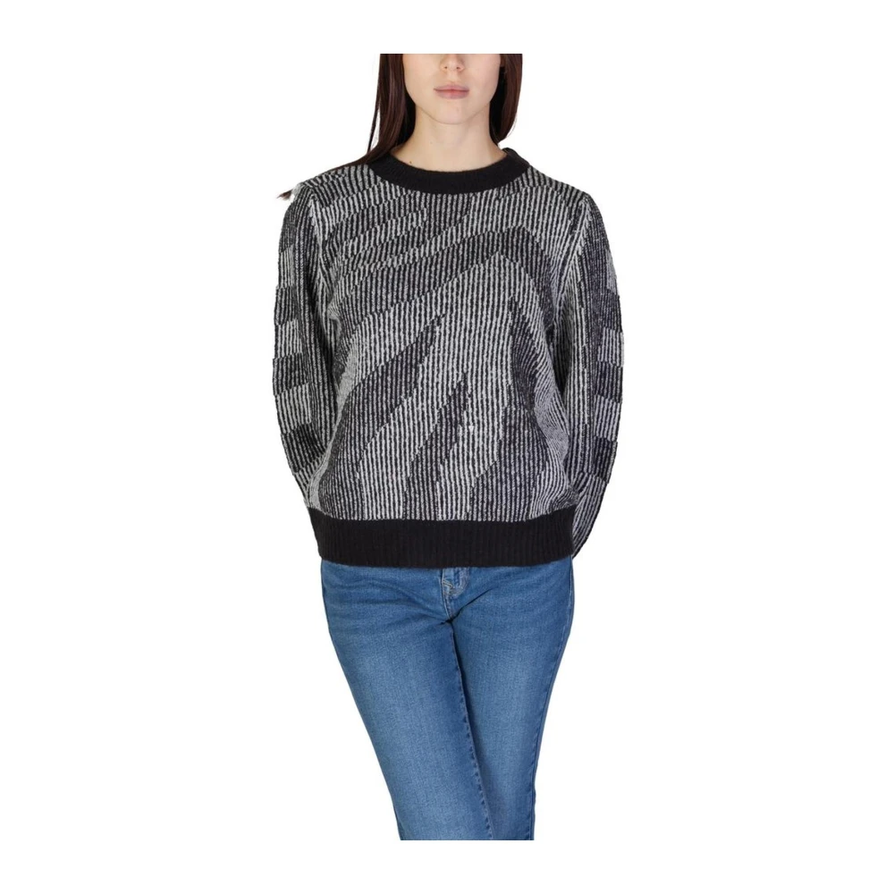Vila Gezellige Acryl Blend Trui Black Dames