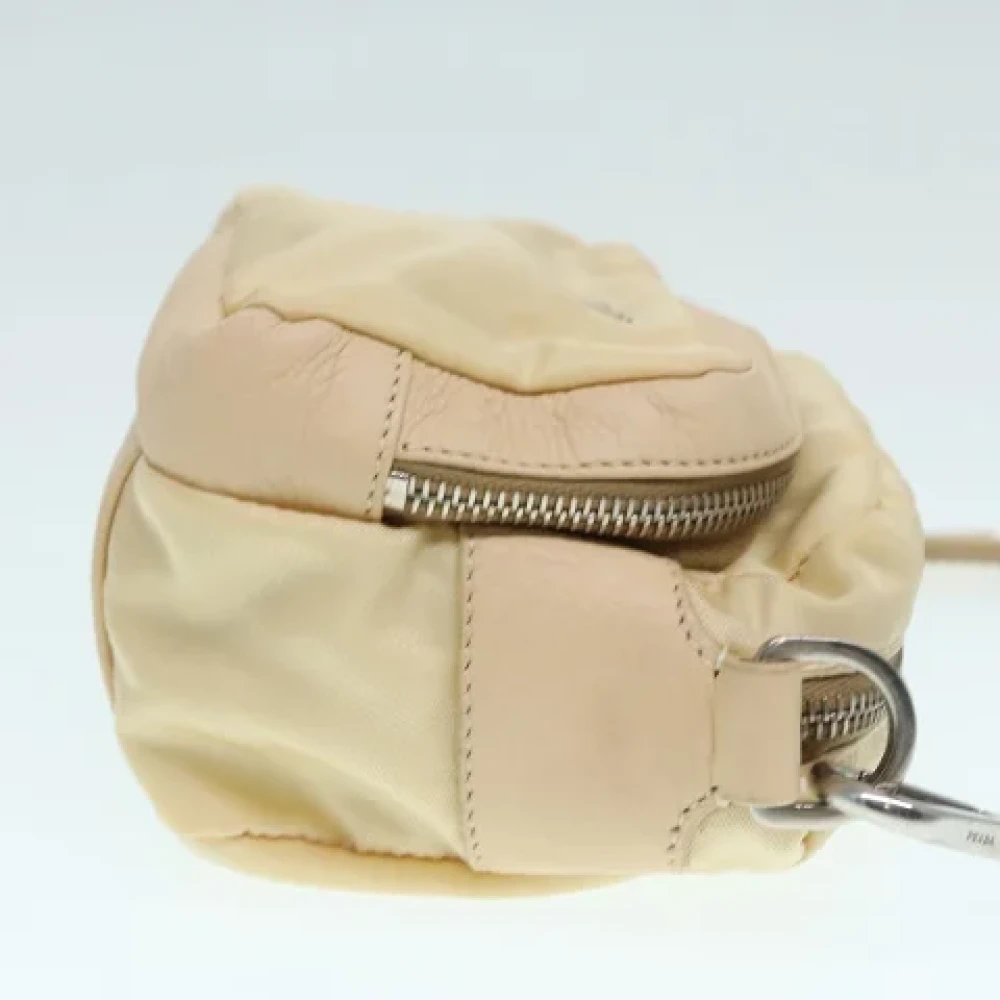 Prada Vintage Pre-owned Fabric clutches Beige Dames