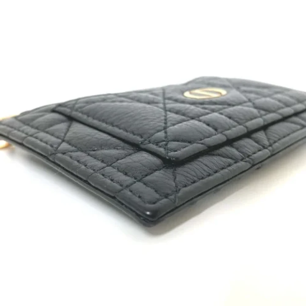 Dior Vintage Pre-owned Leather wallets Black Dames