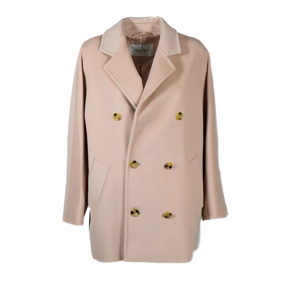 Max Mara Roze Winterjas Elegant Stijl Pink Dames