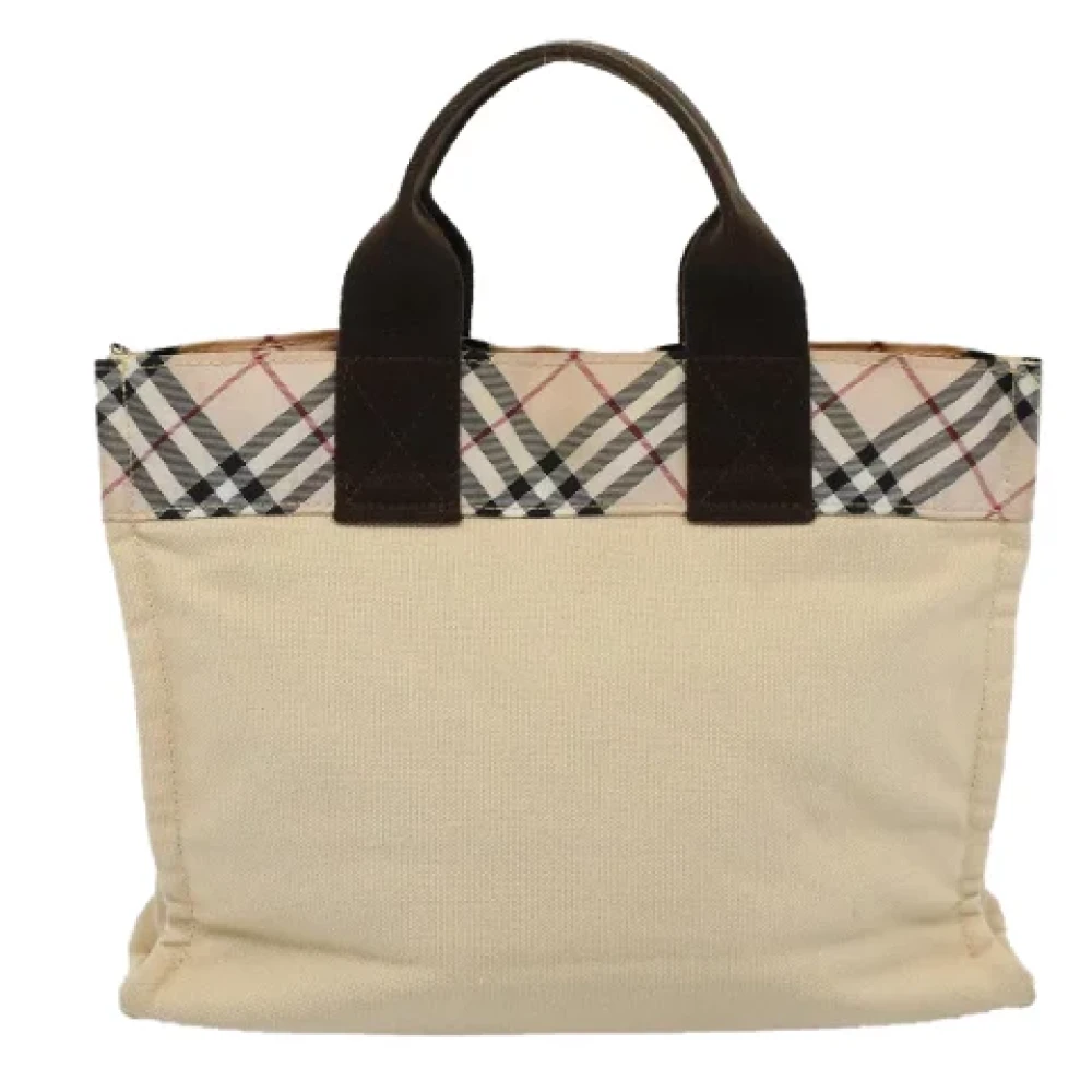 Burberry Vintage Pre-owned Canvas handbags Beige Dames