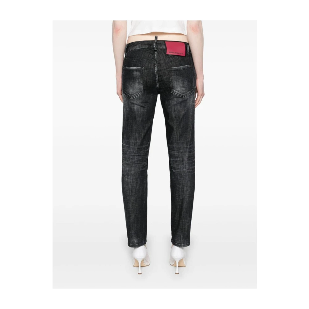 Dsquared2 Zwarte Skinny Jeans Aw24 Black Dames